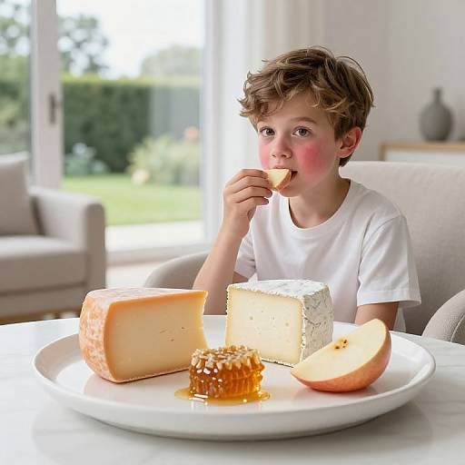 Minimalist Cheese Plate in Scandinavian Room