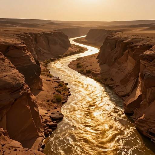 Golden River Cascading Uphill