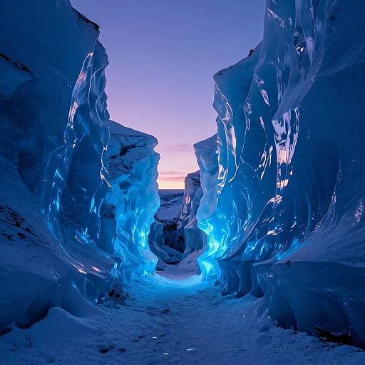 Ethereal Electric Blue Ice Chasm