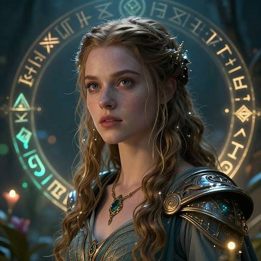 Natalia Dyer AI as Mystical Guardian
