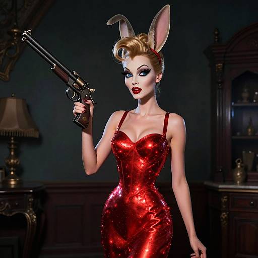 Surreal Jessica Rabbit Noir Fantasy