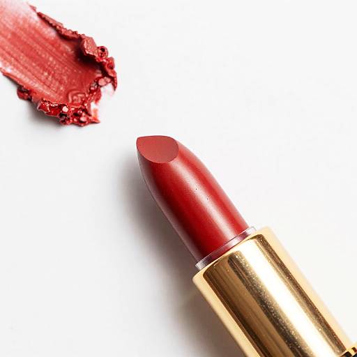 Vibrant Red Lipstick Close-Up