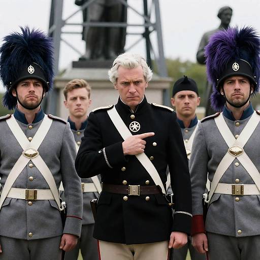 Intense Historical Reenactment Scene