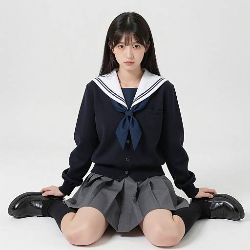 Sailor Uniform Portrait of an Asian Woman