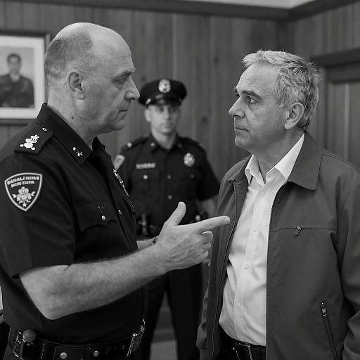 Serious Discussion in a Wooden Room