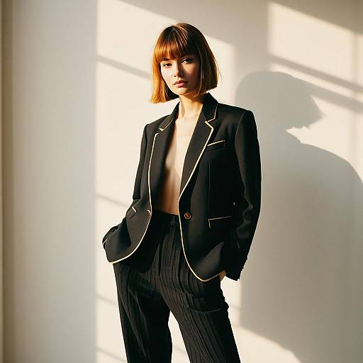 Chic Fringe Hairstyle in Fashion Editorial