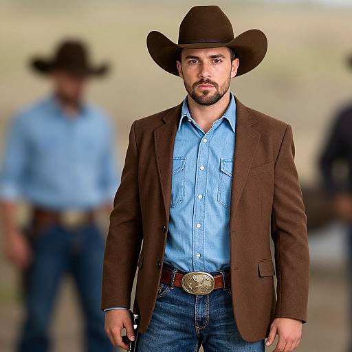 Lone Sheriff in Western Attire