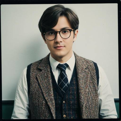 Young Man in Tweed Academic Attire