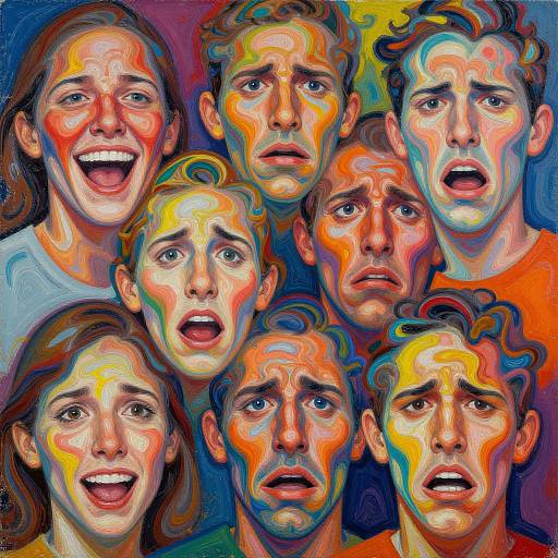 Faces Merging with Colorful Emotions