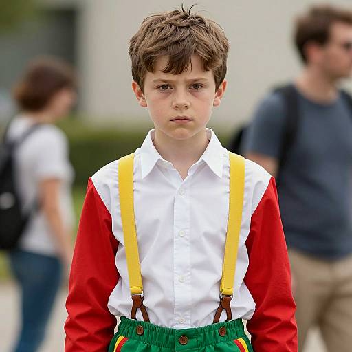 Photorealistic Young Boy Costume Portrait