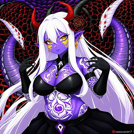 Illustration of Alipheese fateburn xvi, mon-musu quest! in the style of Silverxp