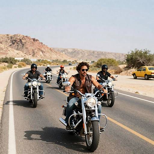 Desert Motorcycle Adventure Scene