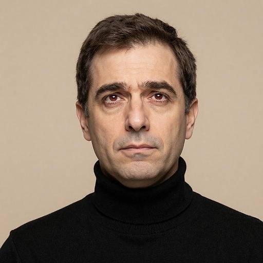 Frontal Portrait of a Pensive Man