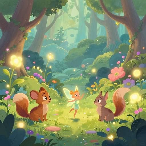 Disney Style Mystical Forest Clearing