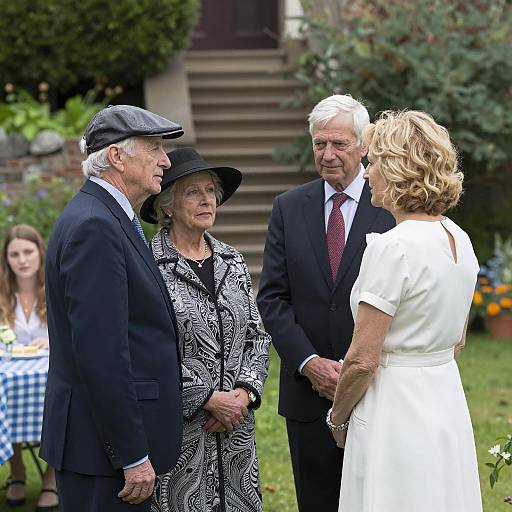 Gathering in a Lush Garden Setting