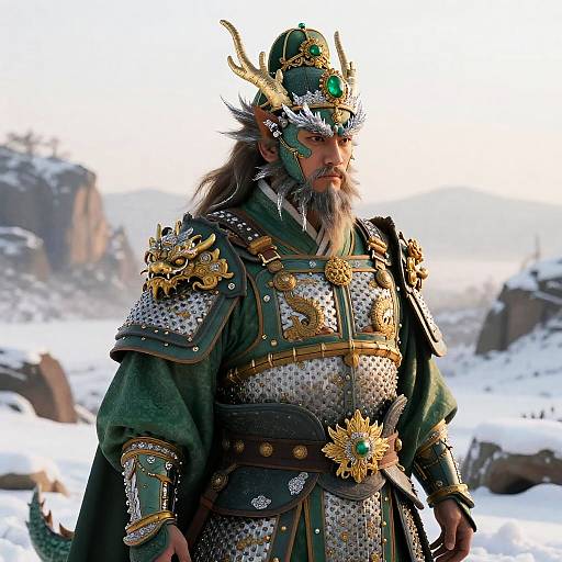 Majestic Imperial Dragon in Dawn Valley