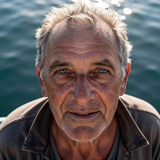 Photorealistic Portrait of Aged Fisherman