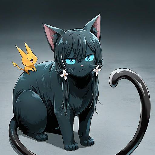 Illustration of Grim (twisted wonderland), twisted wonderland in the style of Pageratta