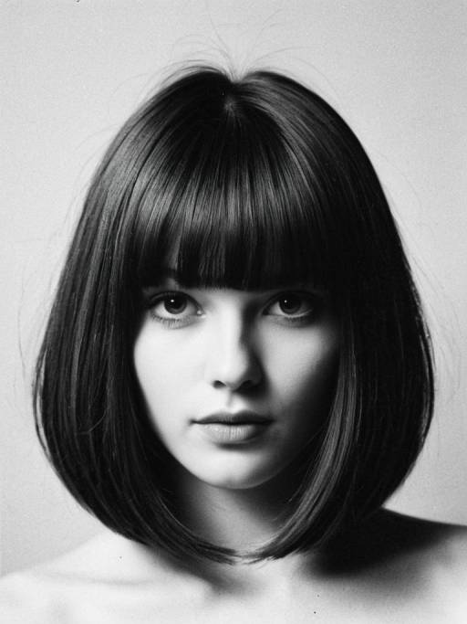 Chic Long Bob with Side Bangs Style