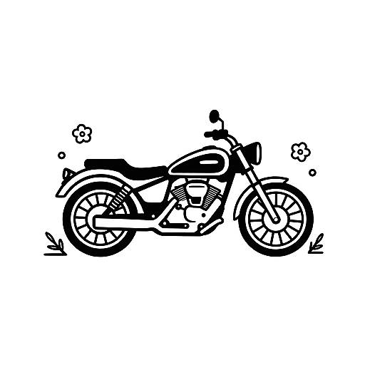 Minimalist Classic Cruiser Bike Logo