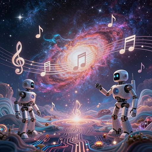 Surreal AI-Inspired Album Cover