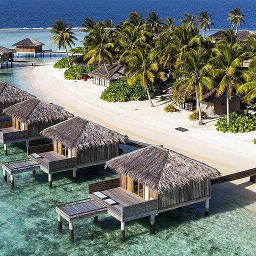 Aerial View Tropical Island Resort