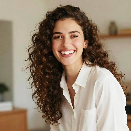 Bright Portrait of Joyful Woman