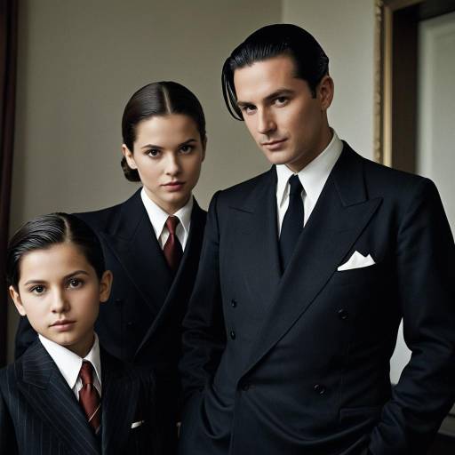 1940s Italian Family in Formal Attire