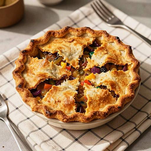 Vibrant Messy Pie with Golden Crust