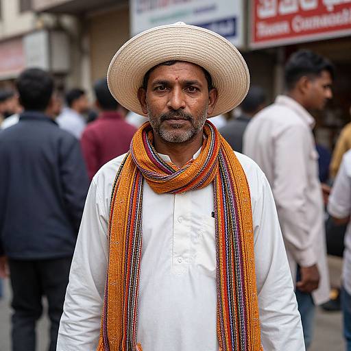 Man in Traditional Indian Outfit
