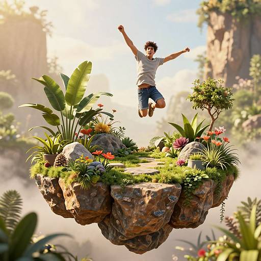 Ultra Realistic Fantasy Garden Scene