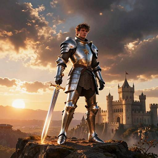 Valiant Warrior at Sunset Cliff