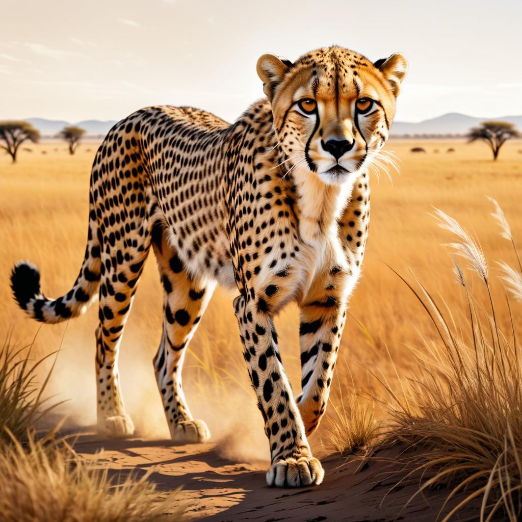 Elegant Cheetah in Warm Earth Tones