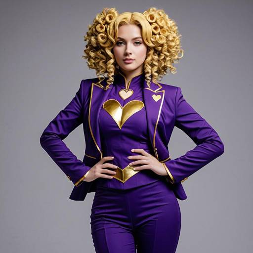 Giorno Giovanna Sleek Purple Cosplay Outfit