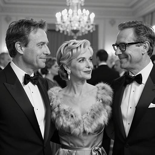 Elegant Trio at Formal Black Tie Event