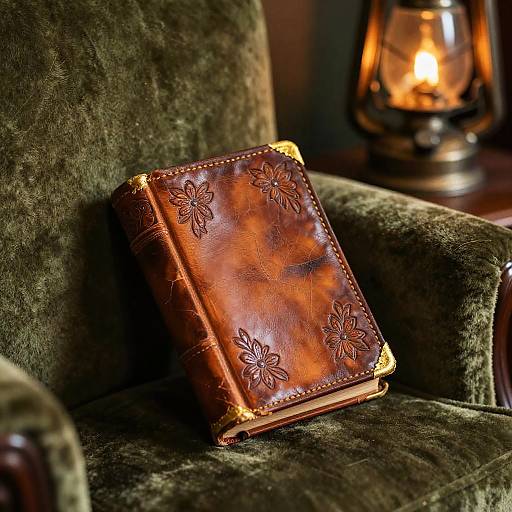 Vintage Miniature Leather-Bound Book