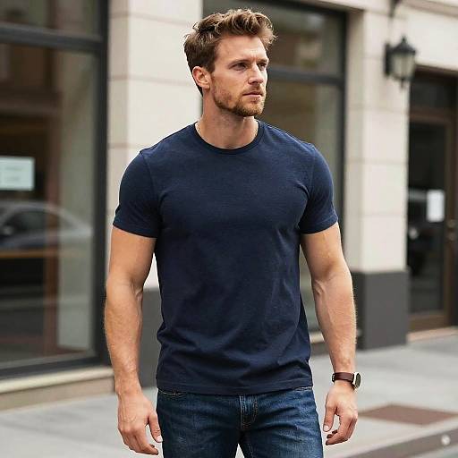 Confident Man in Casual Streetwear