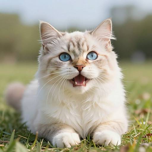 Realistic Celtic Persian Cat in Nature