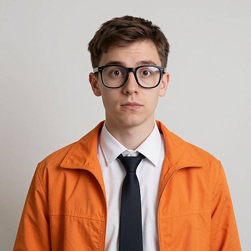 Realistic Funny Nerd Costume Portrait