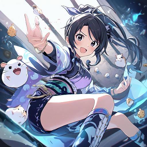 Illustration of Hamuzou, idolmaster in the style of Toshizou (0714)