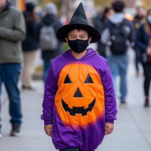 Person in Jack-O'-Lantern Costume