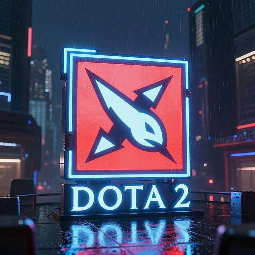 Cyberpunk Dota 2 Logo Art