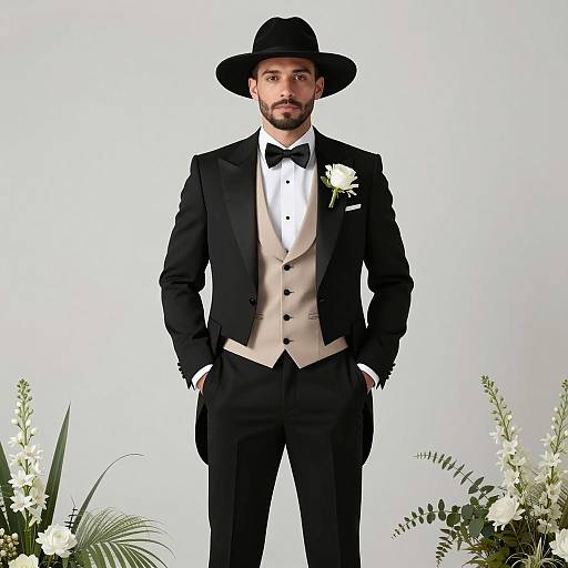 Elegant Male Wedding Guest Fashion Shot