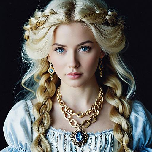 Realistic Rapunzel with Elegant Jewelry