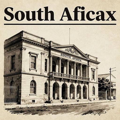 Vintage South African Banks Illustration