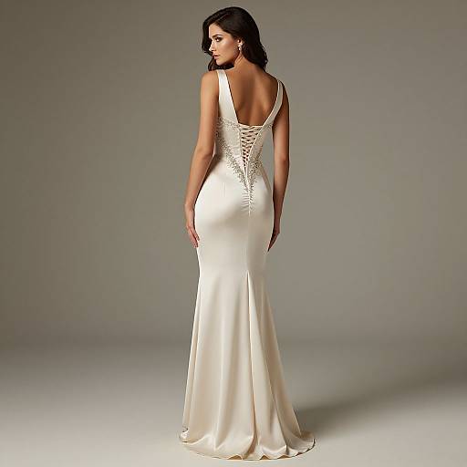 Elegant Satin V-Neck Corset Dress