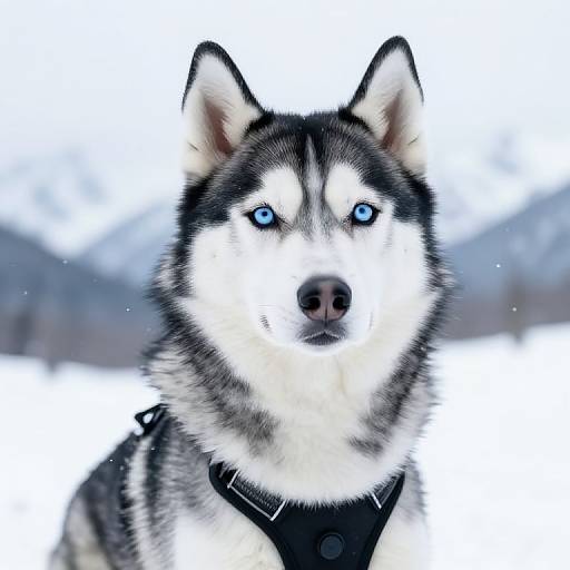 Hyper-Realistic Siberian Husky Service Dog