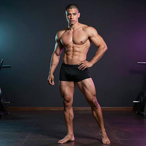 Stunning Portrait of Latin Fitness Model