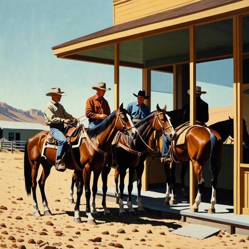 Retro Futuristic Cowboys in Vibrant Art