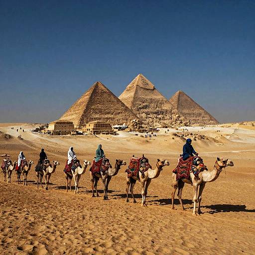 Egyptian Desert Caravan at Night
